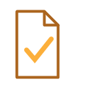 Document with a tick, representing cleaning infected files rather than deleting them