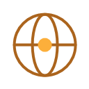 Globe with a marked point, representing the DNS cutover
