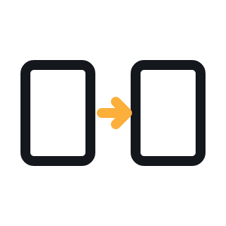 Two design frames with an arrow, representing Figma to WordPress conversion