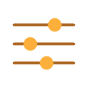 Sliders at different positions, representing scaling hours up and down month to month