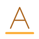 Letter A on a baseline, representing web fonts and third-party scripts