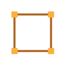 Artboard with selection handles, representing design frames converted to block templates