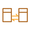 Two systems exchanging data, representing ERP, CRM and inventory integrations