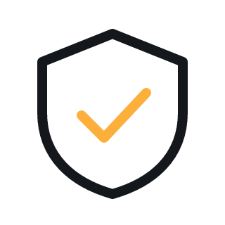 Shield with a tick, representing WordPress malware removal