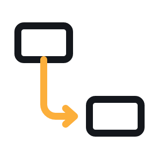 Two servers joined by an arrow, representing WordPress migration