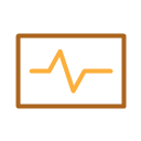 Pulse line in a frame, representing post-clean monitoring