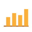 Bar chart holding its level, representing search rankings preserved through a migration