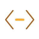 Code brackets with a blocking bar, representing render-blocking CSS and JavaScript