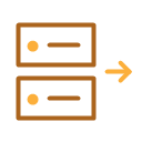 Server rack icon representing server response time and Time to First Byte