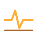 Pulse line, representing uptime monitoring